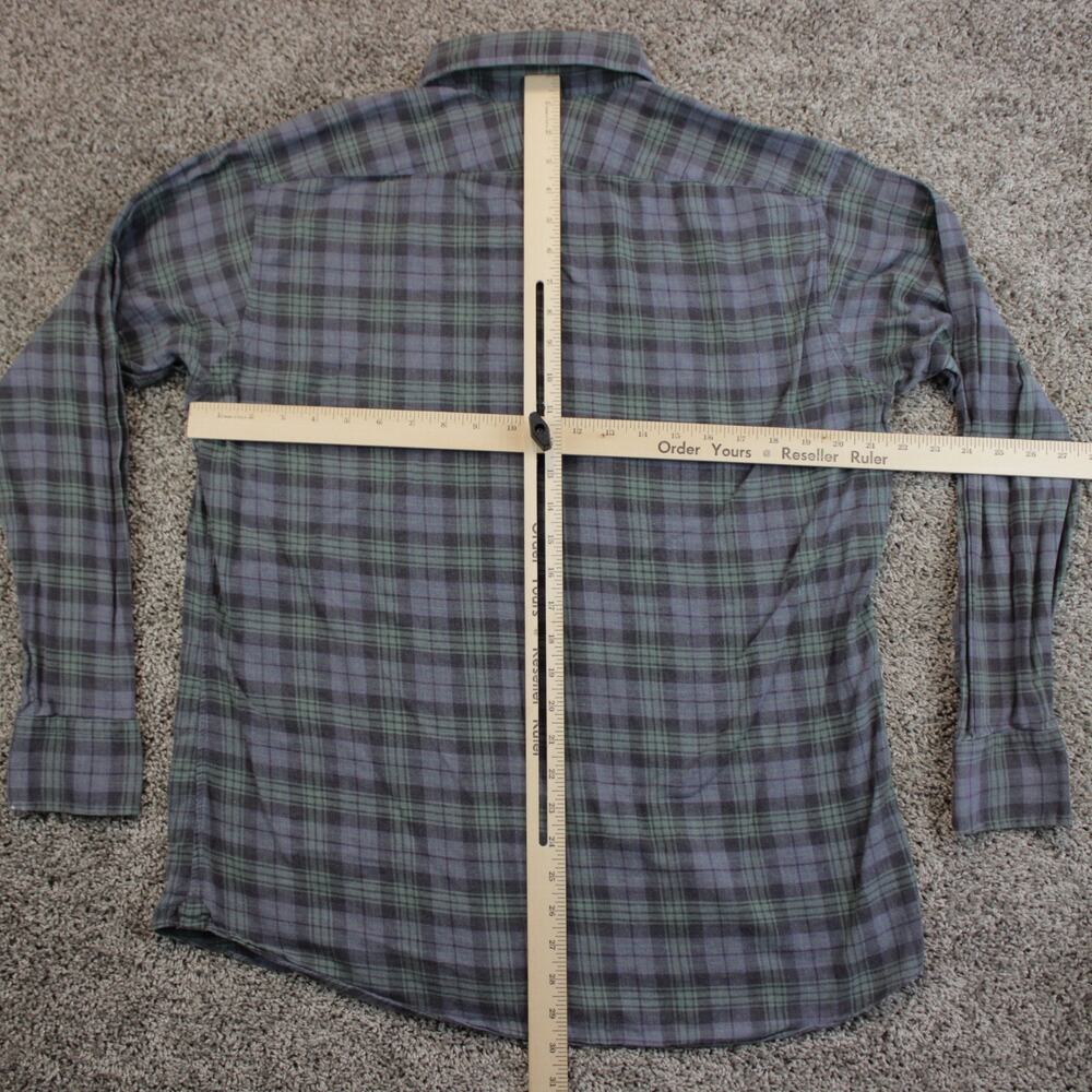 Proper Cloth Blue Tartan Plaid Button Down Dress Shirt Mens 17 - Picture 4 of 7